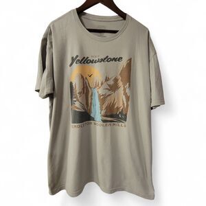 Pendleton T-Shirt Woolen Mills Yellowstone National Park Beige Top 2X Outdoors